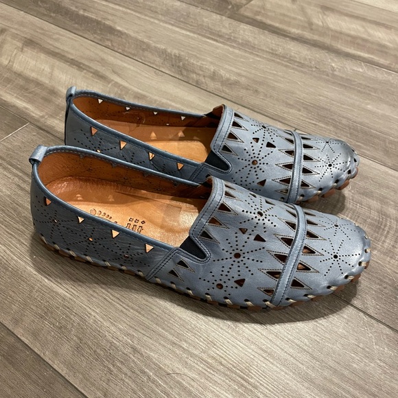 Spring Step Shoes - Leather Spring Step Fusaro Grey-Blue Loafer Shoe EU 43/ 11-11.5